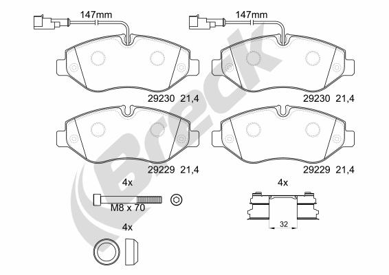 Set placute frana,frana disc 29229 00 703 10 BRECK